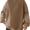 Women Oversized Sweatshirts Hoodies Fleece Crewneck Pullover Top Casual Fall Outfits Preppy Clothes Teen Girls 2024