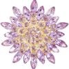 Colorful Rhinestone Crystal Sunflower Brooch Pin for Women Dress Hat Decoration