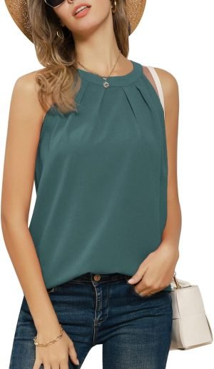 Sequin Halter Tops for Women Sleeveless Dressy Sparkle Tank Camisole Tops Party Club Cocktail Vest Shirt