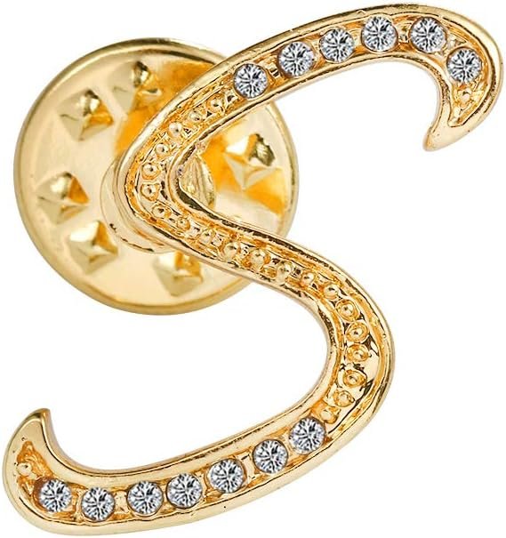 61ypS0aPW2L._AC_SL1000 Initial Letter Brooch Pin Small Lapel Pin Tie Tack Name Personalized Gifts for Women Men Gold A-Z