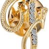 Initial Letter Brooch Pin Small Lapel Pin Tie Tack Name Personalized Gifts for Women Men Gold A-Z