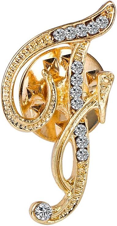 61z415zdNVL._AC_SL1000 Initial Letter Brooch Pin Small Lapel Pin Tie Tack Name Personalized Gifts for Women Men Gold A-Z