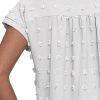 Women White Button Down Shirt Dressy Casual Work Tops Chiffon Blouse Summer Short Sleeve Shirts