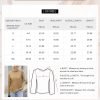 Women's Casual Striped Long Sleeve Tops Crew Neck Knit Ribbed Basic T Shirts