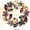 Flower Brooches for Women,Wreath Brooch Pin Rhinestone Brooch Pins Crystal Pearl Flower Brooches Pins Rose Flower Brooches Rose Floral Vintage Brooch for Women Girls Coats,Wedding,Shawls,Parties,Proms