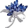 Lavender flower brooch crystal rhinestone tulip brooch elegant accessories jewelry women brooches and pins fashion jewelry wedding flowers lapel pin