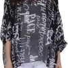 Women Chiffon Blouse Floral Batwing Sleeve Beach Cover Loose Tunic Shirt Tops