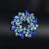 Colorful Rhinestone Crystal Sunflower Brooch Pin for Women Dress Hat Decoration