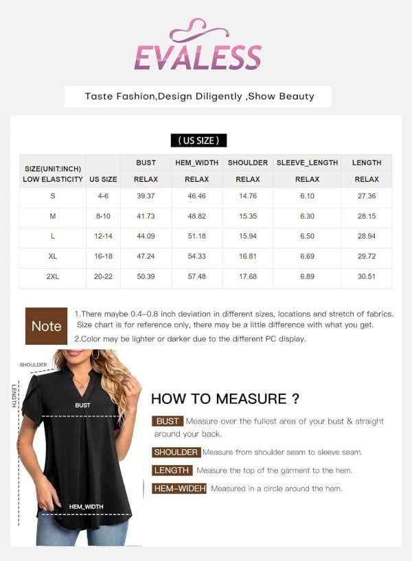 716a9ZA3KNL._AC_SL1500 Women's Dressy Casual Business Work Chiffon Blouses Tops Summer V Neck Cute Loose Petal Short Sleeve T-Shirts