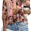 Womens Tops Dressy Casual Pleated Crew Neck Long Sleeve Shirts Office Work Chiffon Blouses