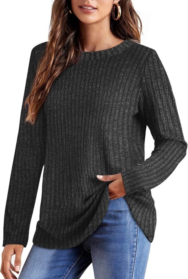 719Dh5OZmWL._AC_SL1428 Long Sleeve Shirts for Women Lightweight Crew Neck Casual Tunic Tops