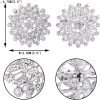Women's Austrian Crystal Elegant Flower Leaf Bridal Corsage Brooch Pin