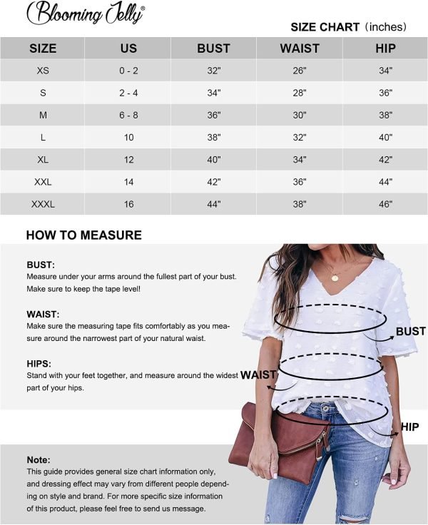 71C6Qe45INS._AC_SL1500 Womens Chiffon Blouse Summer Casual Round Neck Short Sleeve Pom Pom Shirts Top
