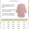 Women's 3/4 Sleeve Chiffon Blouses for Women Dressy Casual, V Neck Double Layers Chiffon Blouses 2024, Tunic Tops