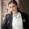 Flower Brooches for Women,Wreath Brooch Pin Rhinestone Brooch Pins Crystal Pearl Flower Brooches Pins Rose Flower Brooches Rose Floral Vintage Brooch for Women Girls Coats,Wedding,Shawls,Parties,Proms