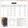 Womens Tops Summer Casual Boho Floral Print Short Sleeve Half Button Down V Neck Chiffon Blouses Shirts