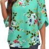 Women's 2024 Summer Chiffon Blouses Bell Short Sleeve Tshirts Casual Loose Flowy Dressy Work Tops for Leggings Blouse