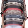 Women Chiffon Blouse Floral Batwing Sleeve Beach Cover Loose Tunic Shirt Tops