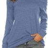 Women's Long Sleeve Boat Neck Off Shoulder Blouse Tops