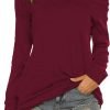 Women's Long Sleeve Boat Neck Off Shoulder Blouse Tops