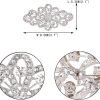 4 Inch Flower Ribbon Brooch Clear Austrian Crystal