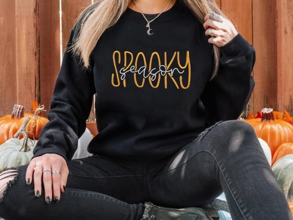 71SC_HLmCTL._AC_SL1333 Embroidered Sweatshirt Women Halloween Sweatshirts Fall Lightweight Pullover Autumn Long Sleeve Top