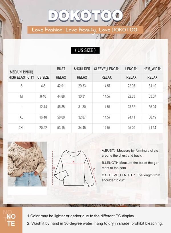 71YiLZUnFyL._AC_SL1500 Fall Sweaters Round Neck Crochet Hollow Out Cute Winter Pullover Sweaters for Women Trendy 2024