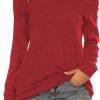 Women's Long Sleeve Boat Neck Off Shoulder Blouse Tops