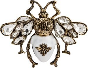 Brooch Pin White and Matte Gold Bee With Stone Champagne Stone MultiColour Owl Lapel Pin Accessories for Men Women