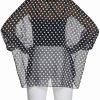 Women Chiffon Blouse Floral Batwing Sleeve Beach Cover Loose Tunic Shirt Tops
