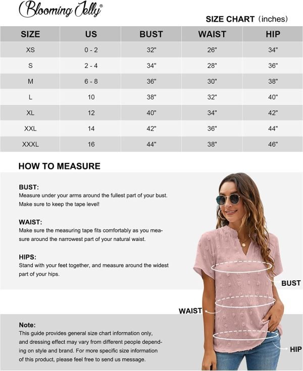 71cQfXbOjIS._AC_SL1500 Womens White Chiffon Blouses Short Sleeve V Neck Shirts Summer Casual Polka Dot Tops