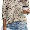 Womens Tops Dressy Casual Pleated Crew Neck Long Sleeve Shirts Office Work Chiffon Blouses