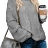 Womens 2024 Winter Fall Solid Turtleneck High Neck Balloon Long Sleeve Sweaters Pullover Outerwear