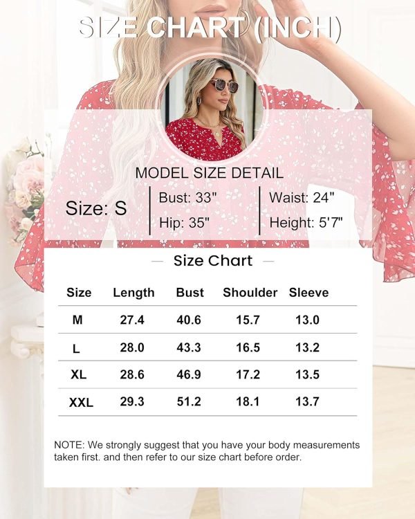 71fuTKu5ekL._AC_SL1500 Women's 3/4 Sleeve Tops Dressy Casual Business Work Blouses Chiffon Office Shirts
