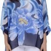 Women Chiffon Blouse Floral Batwing Sleeve Beach Cover Loose Tunic Shirt Tops