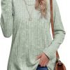 Long Sleeve Shirts for Women Lightweight Crew Neck Casual Tunic Tops