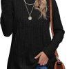 Long Sleeve Shirts for Women Lightweight Crew Neck Casual Tunic Tops