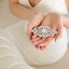 Vintage Bridal Crystal Brooch Pin, 4" Wide, Antique Silver Wedding Pin, Rhinestone Brooch for Brides and Wedding, Art Deco Fashion Accessory