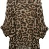 Women Chiffon Blouse Floral Batwing Sleeve Beach Cover Loose Tunic Shirt Tops
