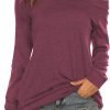 Women's Long Sleeve Boat Neck Off Shoulder Blouse Tops