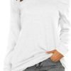 Women's Long Sleeve Boat Neck Off Shoulder Blouse Tops