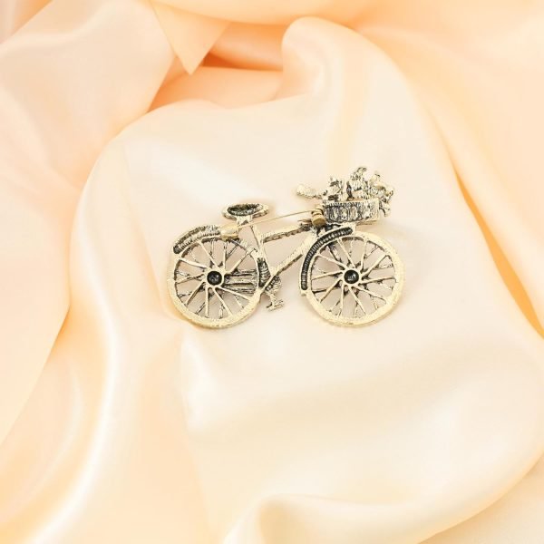 Rhinestone Creative Bicycles Brooch Pin for Women Retro Elegant Handmade Blue Brooches Pins Classic Wedding Fashion Jewelry Accessories Gift