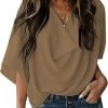 Womens Blouses and Tops Short Sleeve Chiffon Shirts and Tops