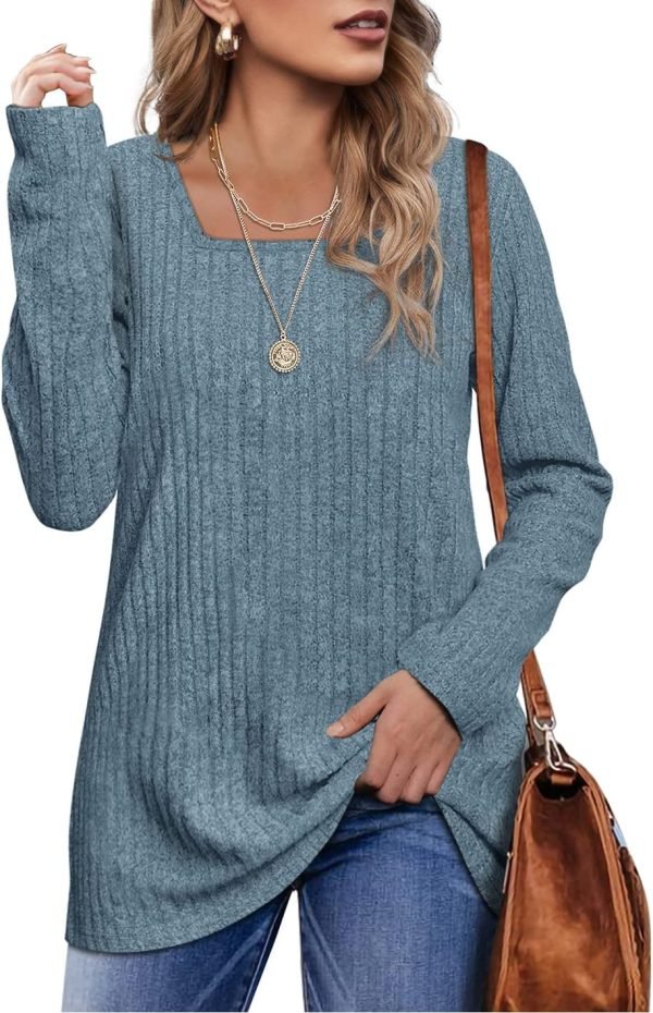 71zDwbgTLRL._AC_SL1418 Long Sleeve Shirts for Women Lightweight Crew Neck Casual Tunic Tops