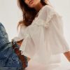 Women's Sexy Low Cut Chiffon Shirt  3/4 Sleeve V Neck Sheer Button Down Blouse Cute Ruffle Lace Trim Top