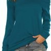Women's Long Sleeve Boat Neck Off Shoulder Blouse Tops