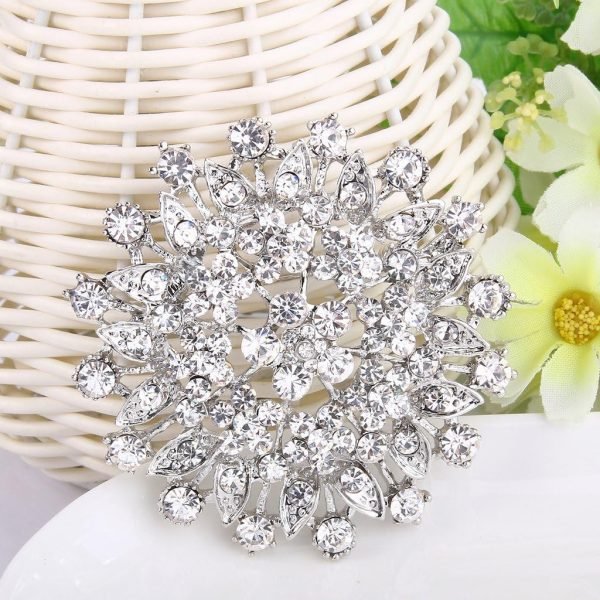 811mJ_s5BYL._AC_SL1024 Women's Austrian Crystal Elegant Flower Leaf Bridal Corsage Brooch Pin