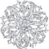 Austrian Crystal Vintage Inspired Bridal Flower Brooch Corsage