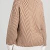 Women's Crewneck Cute Sweaters 2024 Striped Colorblock Fall Winter Knitted Pullover Tops