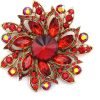 Vintage Women's Austrian Crystal Elegant Flower Brooch Wedding Broach Pin